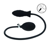 LEVELZ Ribbed Inflatable Anal Plug - Black Inflatable Butt Plug