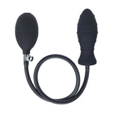 LEVELZ Ribbed Inflatable Anal Plug - Black Inflatable Butt Plug