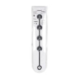 LEVELZ Round Silicone Anal Balls - L - 40mm - Black 40.5 cm Large Anal Beads