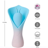 Maia MINA - Blue - Blue/Pink USB Rechargeable Fluttering Flower Stimulator-MA25-11-BLUE