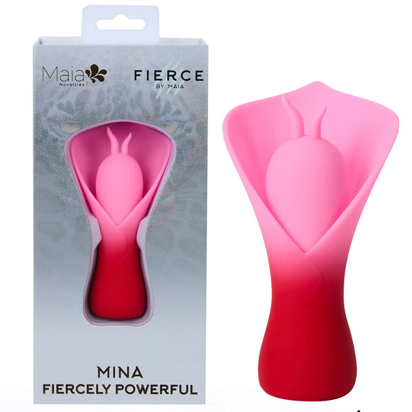 Maia MINA - Red - Red/Pink USB Rechargeable Fluttering Flower Stimulator-MA25-11-RED