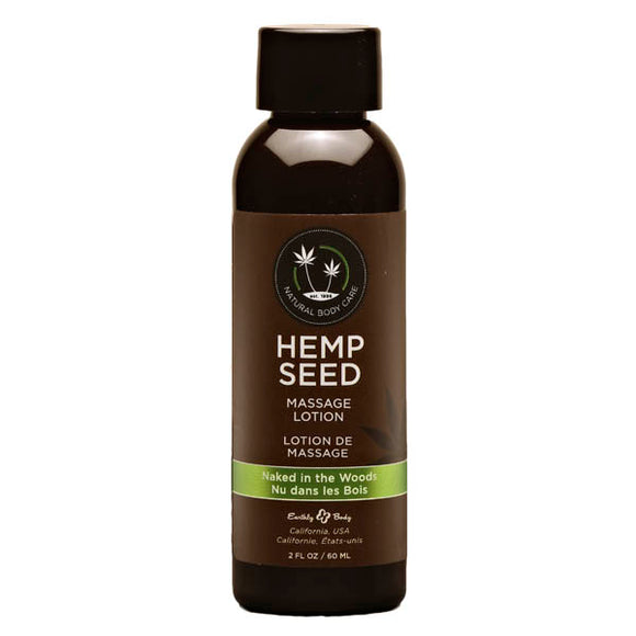 Hemp Seed Massage Lotion - Naked In The Woods (White Tea & Ginger) Scented - 59 ml Bottle-ML122