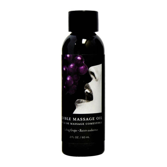 Edible Massage Oil - Gushing Grape Flavoured - 59 ml Bottle-MSE207