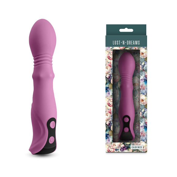 Lust-n-Dreams - Cadence - Blush - Purple 18.2 cm USB Rechargeable Thrusting & Sliding Vibrator-NSN-0245-54