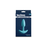 Techno - Trance - Blue 10.9 cm USB Rechargeable Butt Plug with App Control-NSN-0287-17