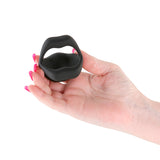 Techno - Strobe - Black - Black USB Rechargeable Vibrating Cock Ring with App Control-NSN-0287-53