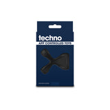 Techno - Strobe - Black - Black USB Rechargeable Vibrating Cock Ring with App Control-NSN-0287-53