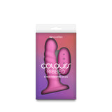 Colours Ribbed - 5'' Vibrating Dildo - Pink - Pink 14.5 cm USB Rechargeable Vibrating Dildo with Wireless Remote