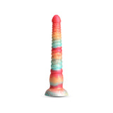 Colours Stacked - 9 Dildo - Red/Gold - Red/Gold 23 cm Fantasy Dildo-NSN-0412-11