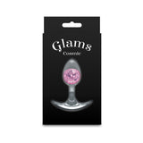 Glams Cosmic - Small - Pink - Clear/Pink 8.1 cm Small Butt Plug-NSN-0515-14