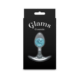 Glams Cosmic - Small - Blue - Clear/Blue 8.1 cm Small Butt Plug-NSN-0515-17