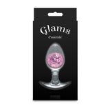 Glams Cosmic - Medium - Pink - Clear/Pink 9.5 cm Small Butt Plug-NSN-0515-24