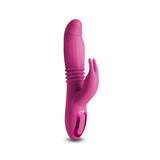 INYA Passion - Pink - Pink 22.2 cm USB Rechargeable Thrusting Rabbit Vibrator-NSN-0552-44