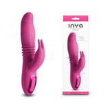 INYA Passion - Pink - Pink 22.2 cm USB Rechargeable Thrusting Rabbit Vibrator-NSN-0552-44