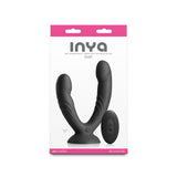 INYA Duet - Black - Black USB Rechargeable Vibrating Double Dildo with Wireless Remote