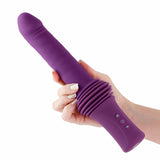 INYA Super Stroker - Purple - Purple 36.8 cm USB Rechargeable Thrusting Vibrator with Remote Control & Stand-NSN-0558-05