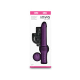 INYA Super Stroker - Purple - Purple 36.8 cm USB Rechargeable Thrusting Vibrator with Remote Control & Stand-NSN-0558-05