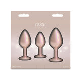 Rear Assets Trainer Kit - Iridescent Champagne - Iridescent Champagne Metallic Butt Plugs - Set of 3 Sizes-NSN-0960-06