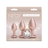 Rear Assets Trainer Kit - Iridescent Champagne - Iridescent Champagne Metallic Butt Plugs - Set of 3 Sizes-NSN-0960-06