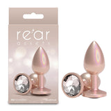 Rear Assets Iridescent - Small - Champagne - Iridescent Champagne 7.1 cm Small Butt Plug-NSN-0968-06