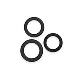 Renegade 3pc Slim Rings - Black - Black Cock Rings - Set of 3 Sizes-NSN-1111-03