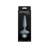 Renegade Maverick - Grey - Grey 15 cm USB Rechargeable Vibrating Butt Plug-NSN-1132-49