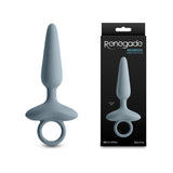Renegade Maverick - Grey - Grey 15 cm USB Rechargeable Vibrating Butt Plug-NSN-1132-49