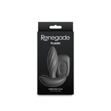 Renegade Flash - Black - Black 10.3 cm USB Rechargeable Vibrating Butt Plug