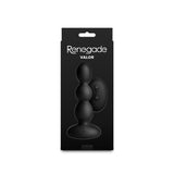 Renegade Valor - Black - Black 13.7 cm USB Rechargeable Vibrating Anal Beads with Wireless Remote