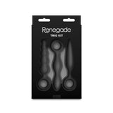 Renegade Trio Kit - Black - Black Butt Plugs - Set of 3