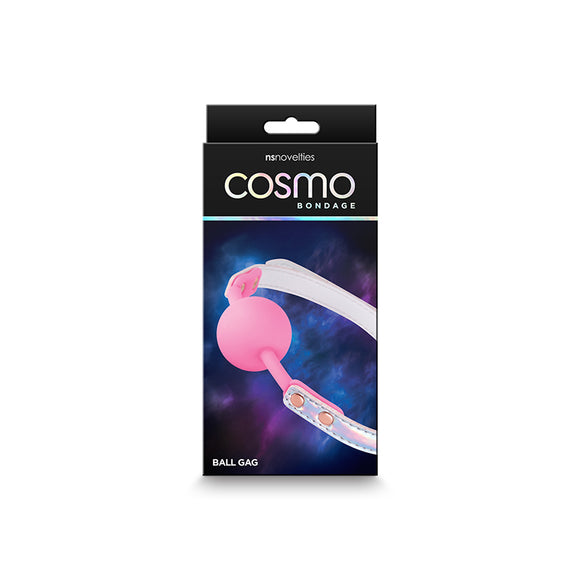 Cosmo Bondage Ball Gag - Rainbow - Metallic Rainbow/Pink Mouth Restraint-NSN-1313-07