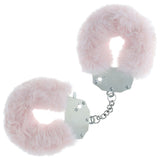 OUCH! Heavy-Duty Fluffy Cuffs - Powder Pink - Powder Pink Fluffy Restraints-OU1046PPNK