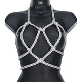 OUCH! Bondage Rope - 10 M - Silver - Silver Nylon Bondage Rope - 10 metre Length-OU1058SIL