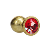 OUCH! Milan Collection - Metal Anal Plug Set - Gold - Gold Butt Plugs with Gem Bases - Set of 3 Sizes-OU1059GLD