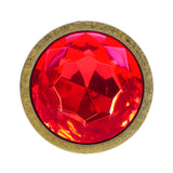 OUCH! Milan Collection - Metal Anal Plug Set - Gold - Gold Butt Plugs with Gem Bases - Set of 3 Sizes-OU1059GLD