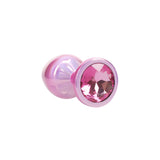 OUCH! Paris Collection - Metal Anal Plug Set - Pink - Metallic Pink Butt Plugs with Gem Bases - Set of 3 Sizes-OU1059PNK