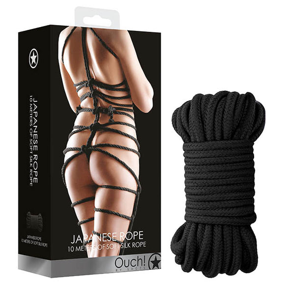 OUCH! Japanese Rope - Black - 10 metre Length-OU270BLK