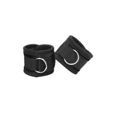 OUCH! Velvet & Velcro Adjustable Handcuffs - Black Restraints-OU516BLK