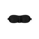 OUCH! Black & White Satin Curvy Eye Mask - Black Eye Restraint-OU683BLK