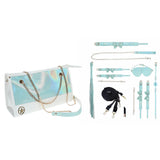 OUCH! Paris Collection - Kit with Bag - Baby Blue Bondage Set with Bag - 8 Piece Kit-OU988BLU