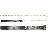 OUCH! Florence Collection - Collar with Leash - Black Restraint-OU998BLK