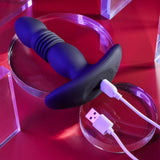 Playboy Pleasure TRUST THE THRUST - Black 13.7 cm USB Rechargeable Thrusting Butt Plug with Wireless Remote-PB-RS-2420-2