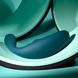 Playboy Pleasure CHARMER - Blue USB Rechargeable Vibrator with Clitoral Suction-PB-RS-4691-2