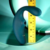 Playboy Pleasure CHARMER - Blue USB Rechargeable Vibrator with Clitoral Suction-PB-RS-4691-2