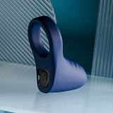 Playboy Pleasure PLEASURE POINT - Blue USB Rechargeable Vibrating Cock Ring-PB-RS-5308-2