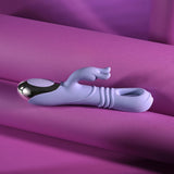 Playboy Pleasure TAP ME IN - Purple 24.2 cm USB Rechargeable Rabbit Vibrator with Tapping Shaft