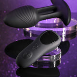 Playboy Pleasure RIM SHOT - Black 11.4 cm USB Rechargeable Vibrating Butt Plug