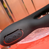 Playboy Pleasure AUREUS - Black 22.7 cm USB Rechargeable Rabbit Vibrator with Internal Flicker-PB-RS-5919-2