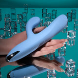 Playboy Pleasure UP AND AWAY - Blue 26.7 cm USB Rechargeable Rabbit Vibrator-PB-RS-6237-2