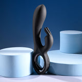 Playboy Pleasure LATE NIGHT BUNNY - Black 20 cm USB Rechargeable Rabbit Vibrator-PB-RS-6251-2